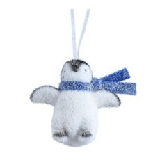 8720194725849 1 Decoris Hanging Penguin with Scarf Christmas Decoration.jpg